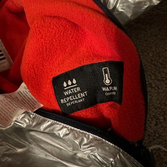 NWT IKKS BABY Metallic Silver Water Repellent Warm Jacket - Picture 6 of 7